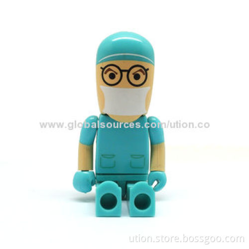 Doctor Style Promotional USB Flash Drive with 1 to 32GB Capacity, Free Sample and Package